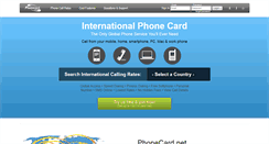 Desktop Screenshot of phonecard.net