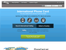 Tablet Screenshot of phonecard.net